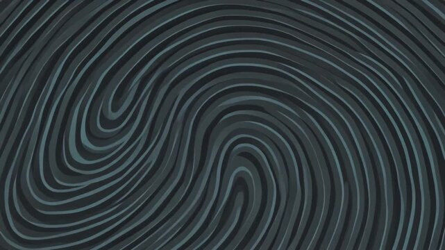 Abstract fingerprint scanner animation with shifting ridges