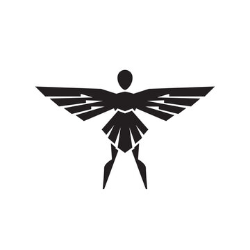 Greek mythology the son of the master craftsman daedalus logo icon design template flat vector