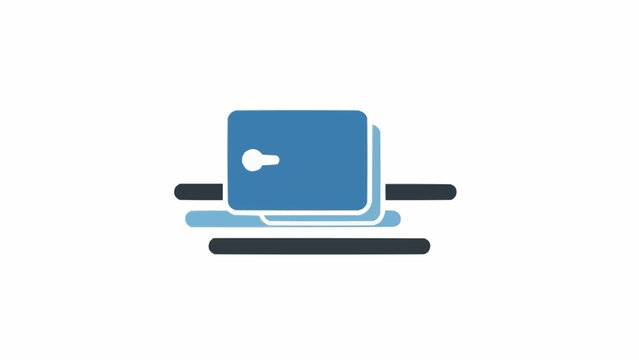 Laptop Computer with Lock Icon Display.