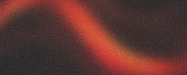 Red glowing light trail on dark grainy background with noisy texture