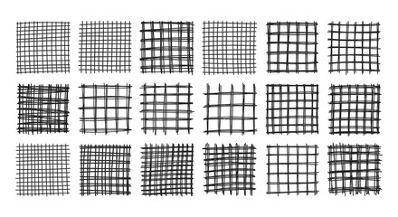 Fototapeta premium hand drawn grid patterns a versatile collection illustrating diverse sketch textures and artistic imperfections ideal for creative design projects