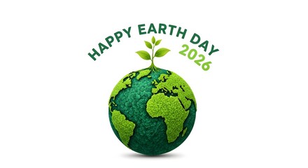 Obraz premium Environmental Awareness Earth Day Green Planet Illustration
