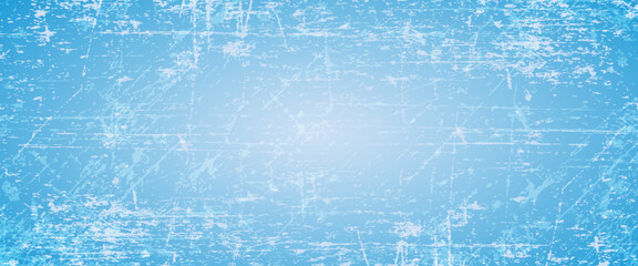 Obraz premium Winter blue background with a hockey scratched ice texture.Vector ilustration EPS10