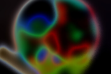 Obraz premium Abstract Glowing Orb with Vibrant Colors and Ethereal Glow