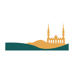 Islamic Mosque Desert Silhouette