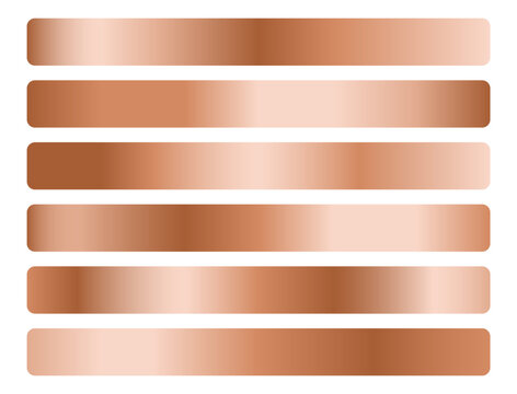 collection of rose gold gradient swatches element design