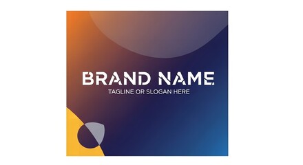 Fototapeta premium A modern business logo template with a colorful gradient background