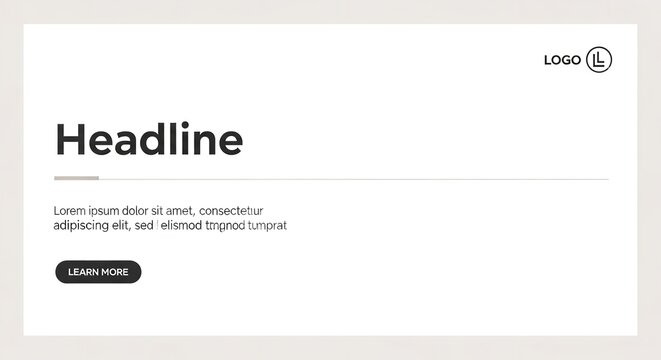 A modern advertisement template with a clean design and ample space for text