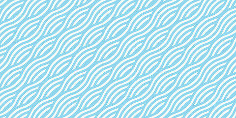 Seamless geometric pattern with light blue waves.eps10