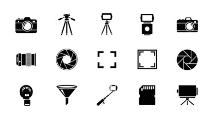 Collection of photography and filming equipment.