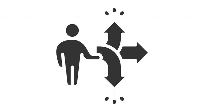 Animated choice direction icon