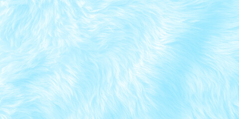 Sky blue faux fur texture with long flowing fibers, electric azure synthetic modern texture perfect for abstract backgrounds. © Daiyan