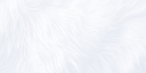 White faux fur texture background with soft long hair with gentle shadows and highlights, creating a cozy and sophisticated texture. © Daiyan