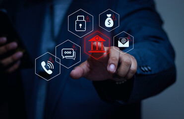 Banking and alerts, covering the security of online financial transactions, digital financial protection, cyber fraud alerts, fintech risk management, and financial data security.