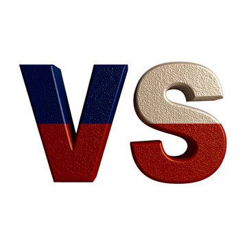 Red and blue letter with the letter in the middle letter is.