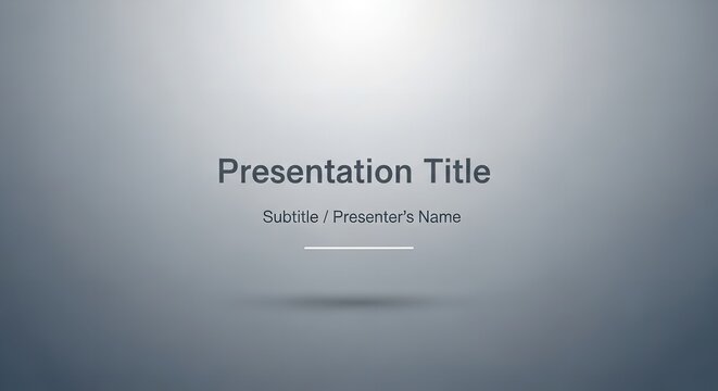 Modern presentation title slide with subtle gradient background and clean typography
