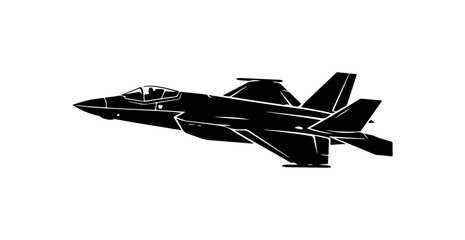 Modern Stealth Fighter Jet Vector Illustration