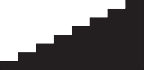 Fototapeta premium Geometric staircase design with contrasting black and white colors