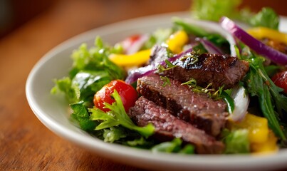 Garlicky Steak Salad 