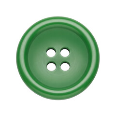 Fototapeta premium A close-up view of a vibrant green button with four holes