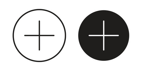 Obraz premium Hospital signs in black line style set. logotype designs