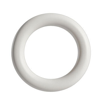 White Circular Ring Object Isolated