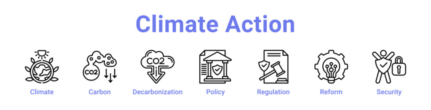 Climate Action Icon Banner