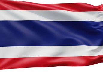 Thai Flag Waving in Daylight