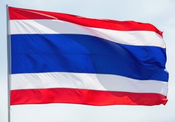 Obraz premium Thai Flag Waving in Daylight