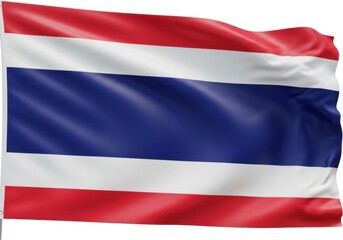 Obraz premium Thai Flag Waving in Daylight
