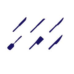 KITCHEN ITEMS AND KNIFE ICON SHEET