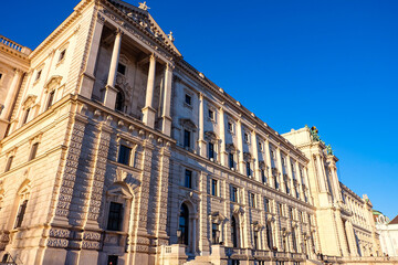 Fototapeta premium Hofburg Imperial Palace in Vienna, Austria on a beautiful sunny winter day