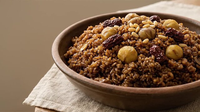 Close Up Korean Yakbap Bowl Minimal Clean Background