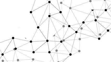 Abstract technology background vector with circles creates a 3d geometric network structure and science connection pattern for a modern communication concept