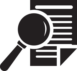 magnify document icon illustrator design 