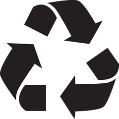 recycle reuse triangle arrow icon illustrator design 