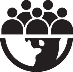 world people icon illustrator design 