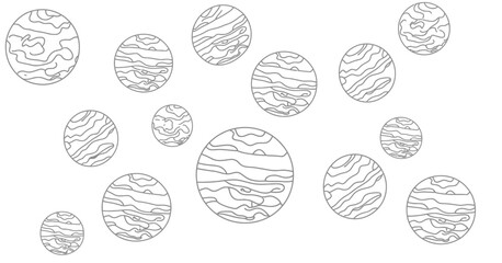 Circular planet graphic elements, perfect for design composition illustration, top ranked cosmic visuals, planetary infographic templates, digital artwork projects, science education graphics