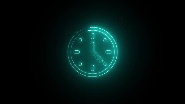icon clock  Stopwatch timer icon animation with ticking clock motion.  stopwatch time indicator for countdown and timing control. Clean  and clock animation for media and interface use