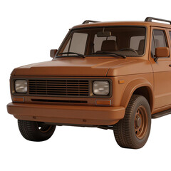 Vintage Brown SUV Front View