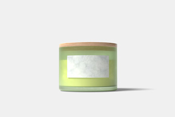 Realistic Candle jar Blank mockup  