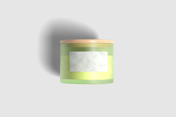 Realistic Candle jar Blank mockup  