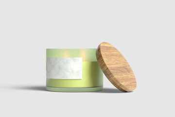 Realistic Candle jar Blank mockup  