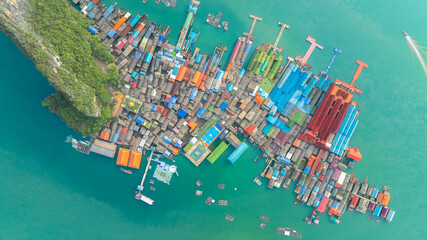 Koh Panyee, Phang Nga Province, is a popular tourist destination in Thailand.