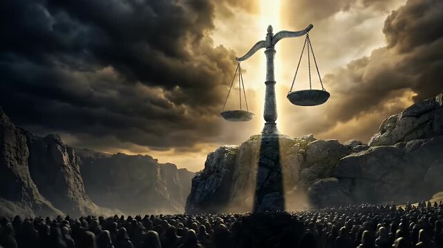 The Final Judgment Day Before the Monumental Scales of Justice.