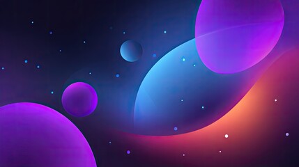 Fototapeta premium Abstract cosmic background with colorful planets, glowing orbs, and vibrant gradients, perfect for science fiction themes or digital art projects
