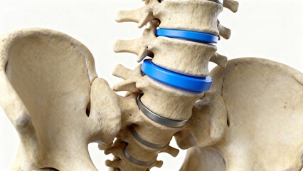 Human spine model with intervertebral discs