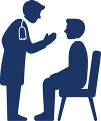 Doctor examining patient with stethoscope in clinic