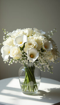 bouquet of white flovers