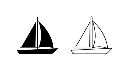 Fototapeta premium Two sailboats illustration, vintage style, nautical theme, vector art, clip art Vector